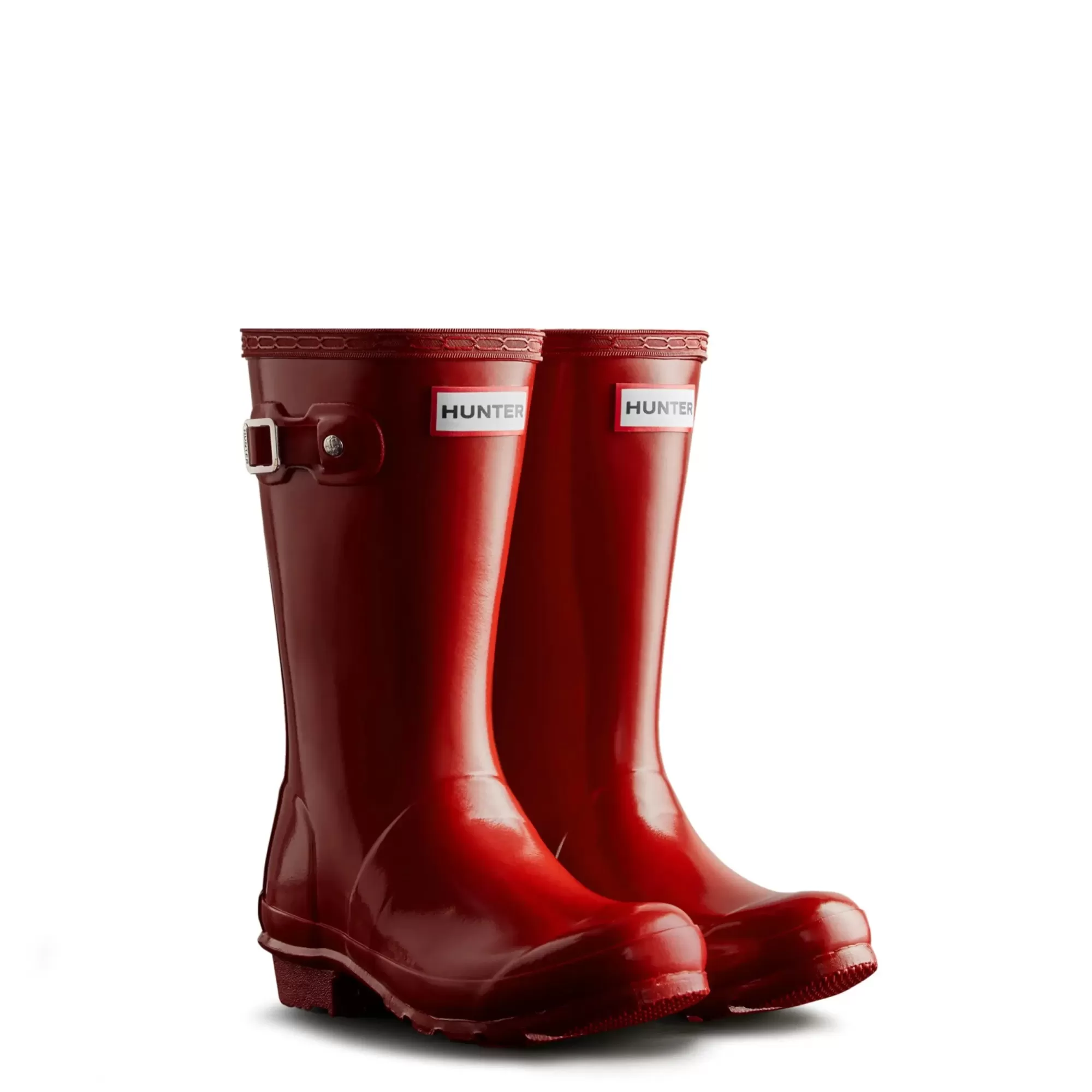 Hunter Big Kids Original Gloss Rain Boots MilitaryRed Sale