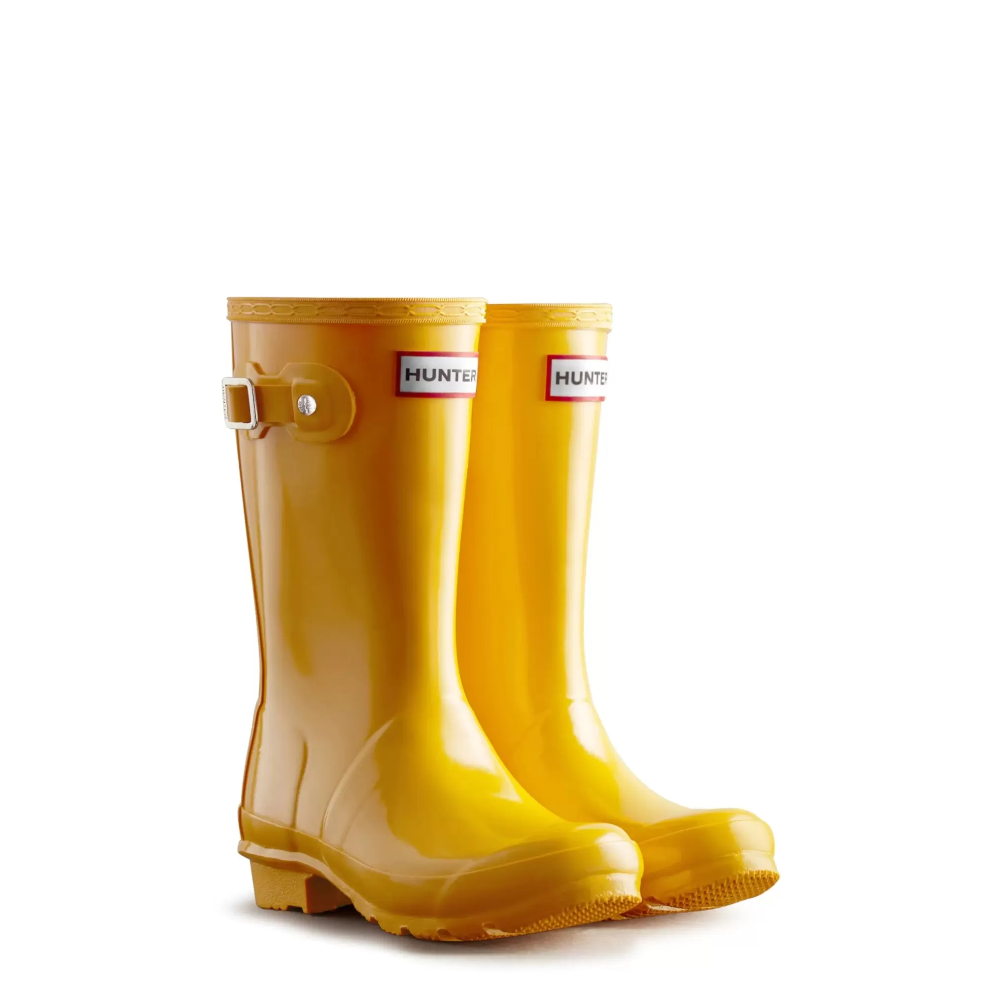 Hunter Big Kids Original Gloss Rain Boots Yellow Clearance