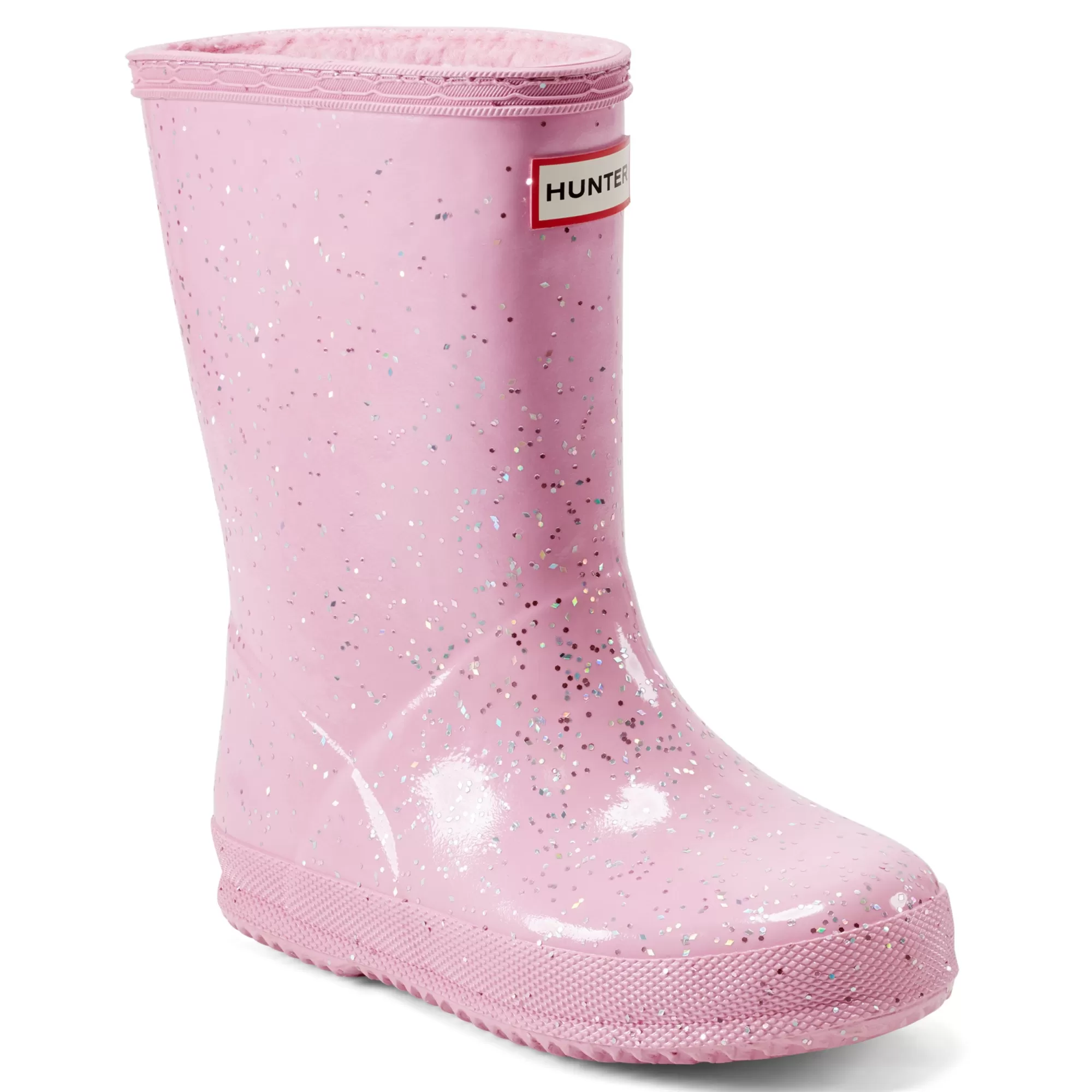 Hunter Kids First Giant Glitter Insulated Waterproof Rain Boots LightPink New