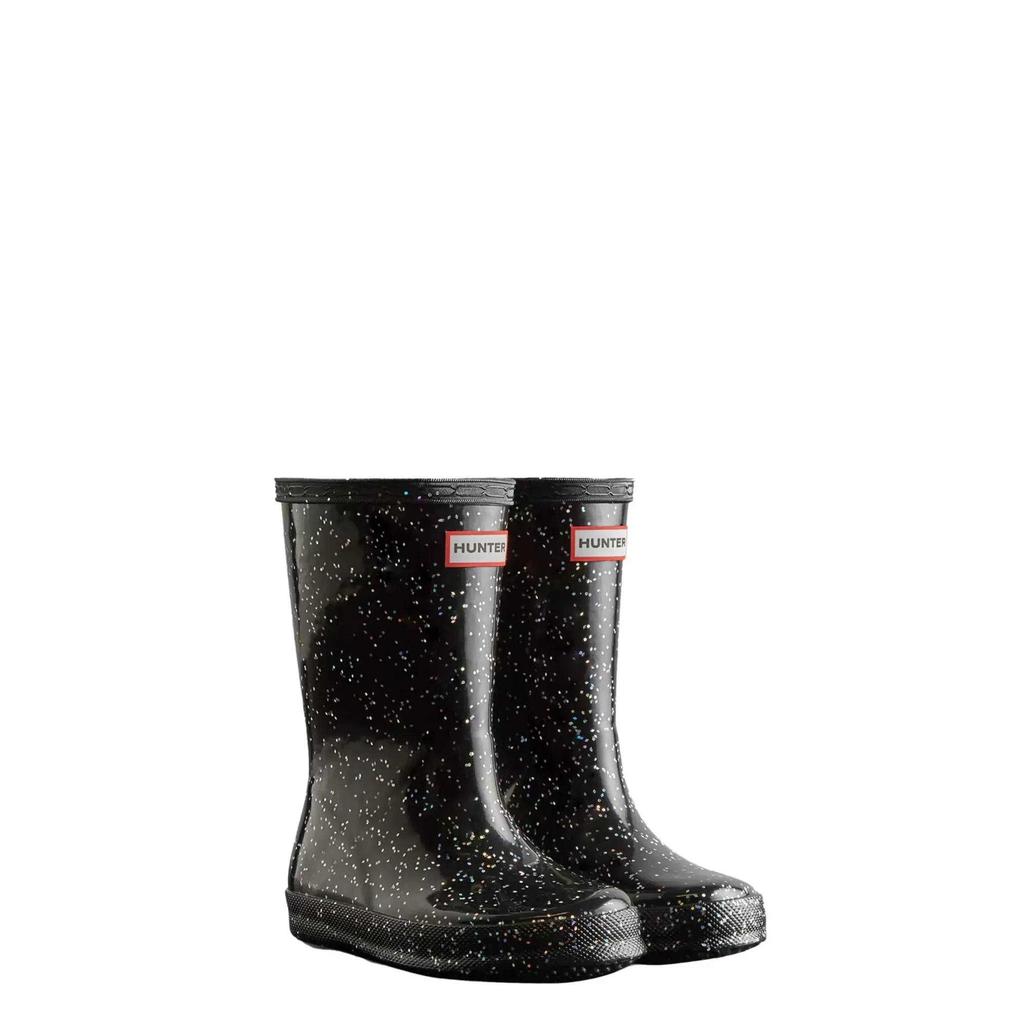 Hunter Kids First Giant Glitter Rain Boots Black Store