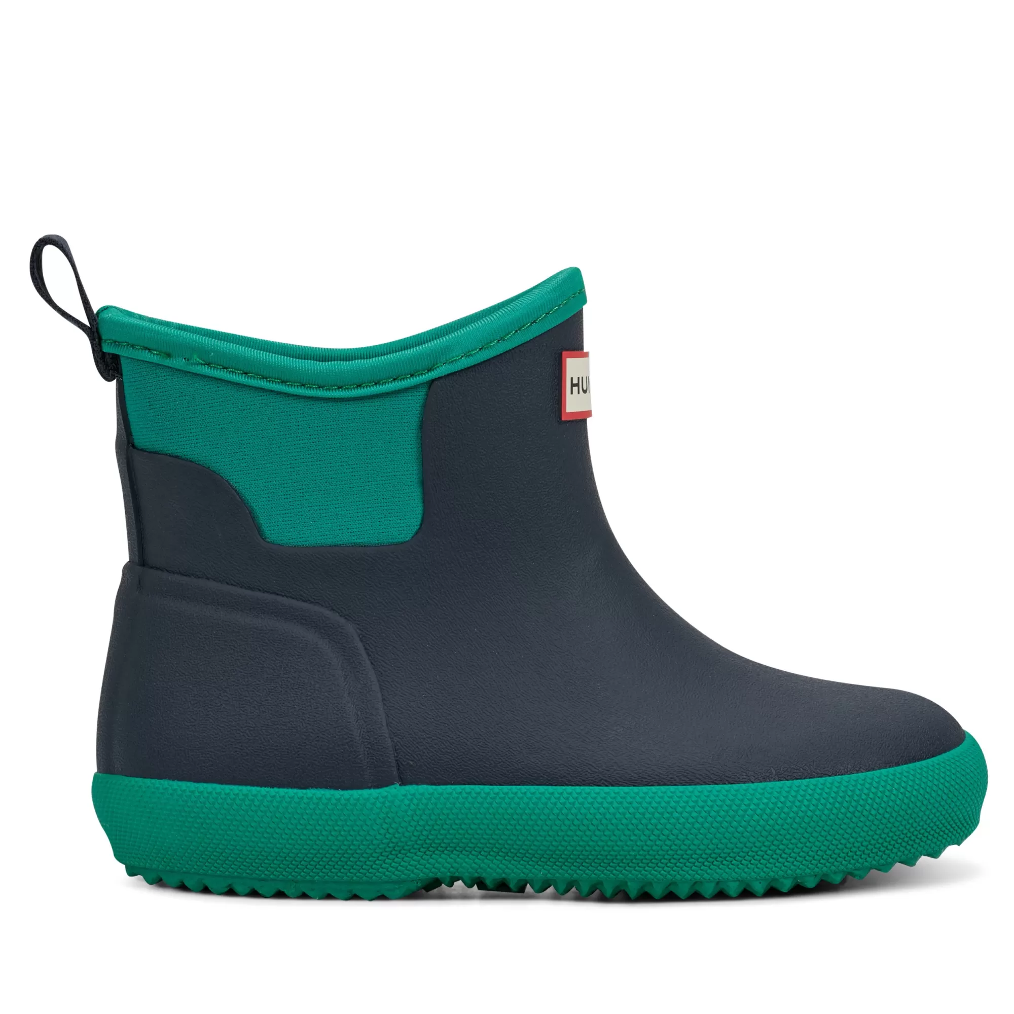 Hunter Little Kids Finley Pull On Waterproof Rain Boots Navy/Green Online