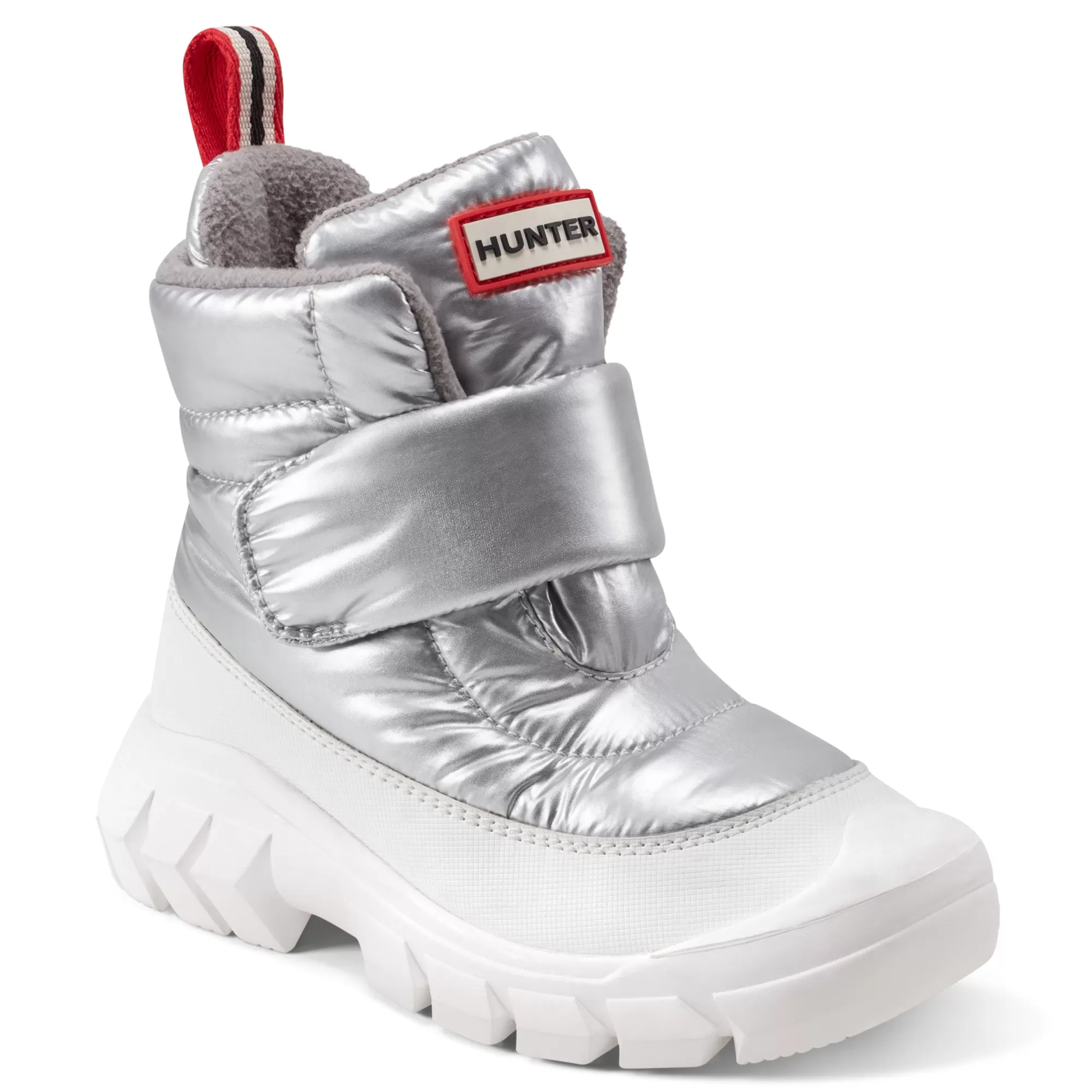 Hunter Little Kids Igloo Lug Sole Insulated Waterproof Snow Boots Silver Fashion