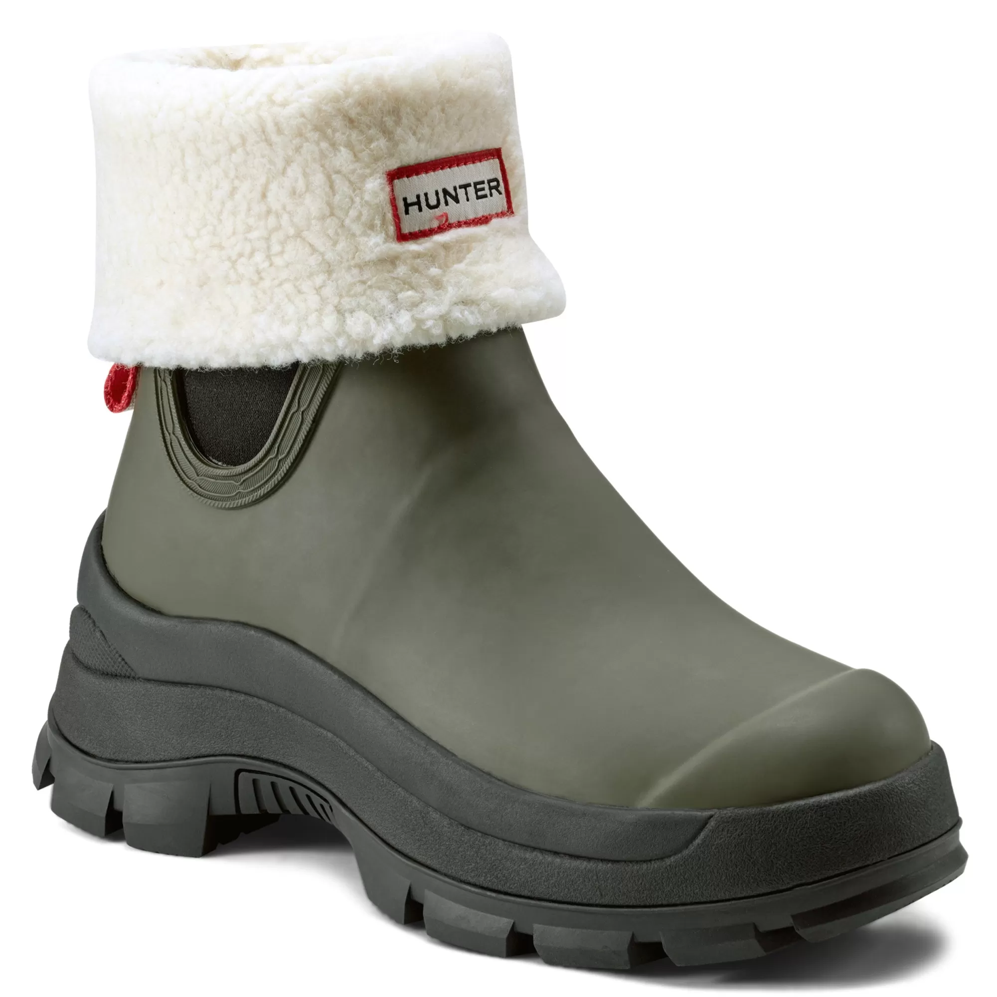 Hunter Women's Esme Lug Sole Waterproof Snow Booties MediumGreen Shop