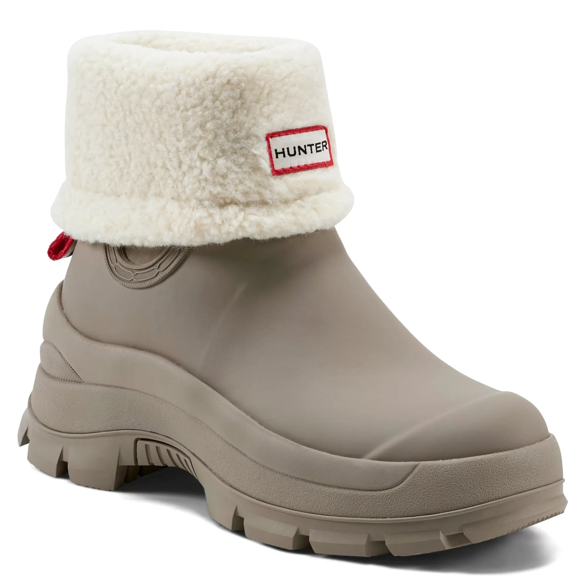 Hunter Women's Esme Lug Sole Waterproof Snow Booties MediumNatural Fashion