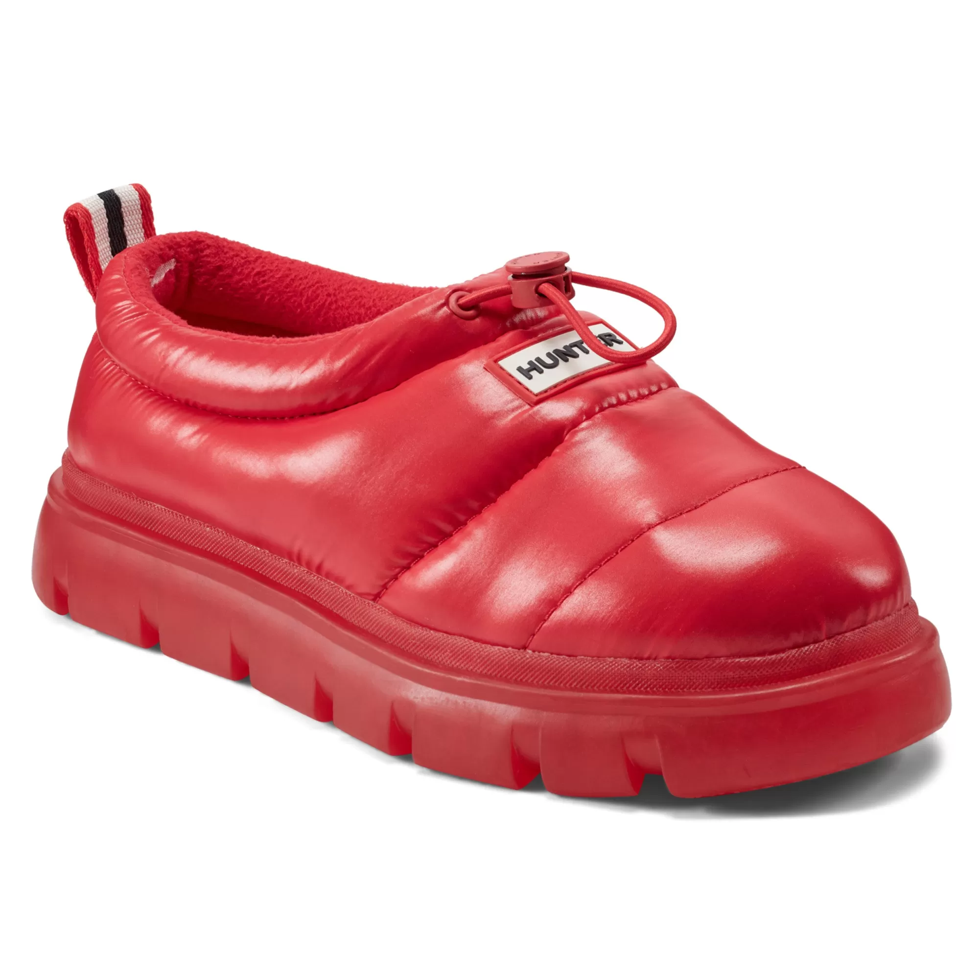 Hunter Women's Madison Lug Sole Insulated Water Resistant Slip-on Shoes MediumRed Hot