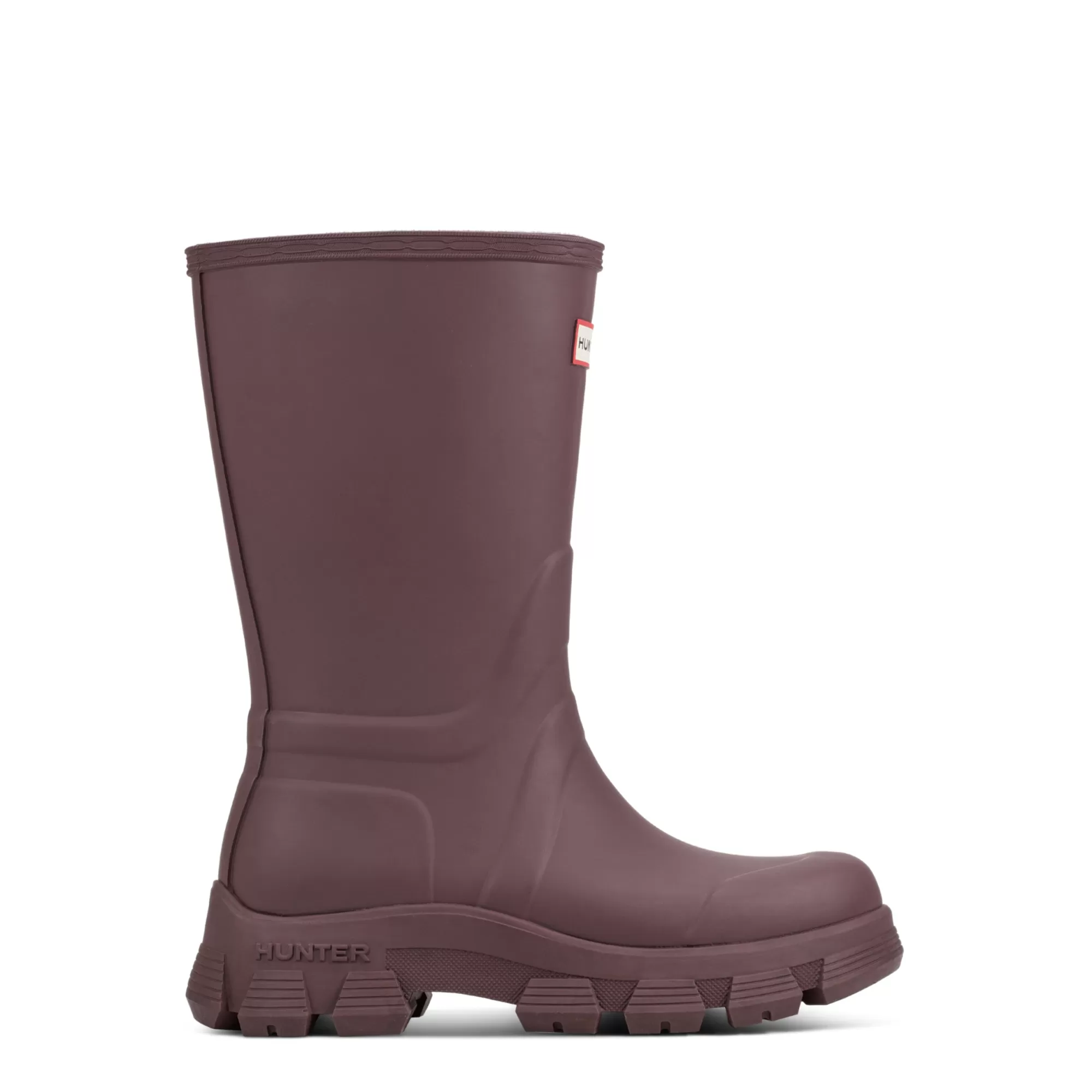 Hunter Women's Micah Lug Sole Waterproof Rain Boots DarkRed Best