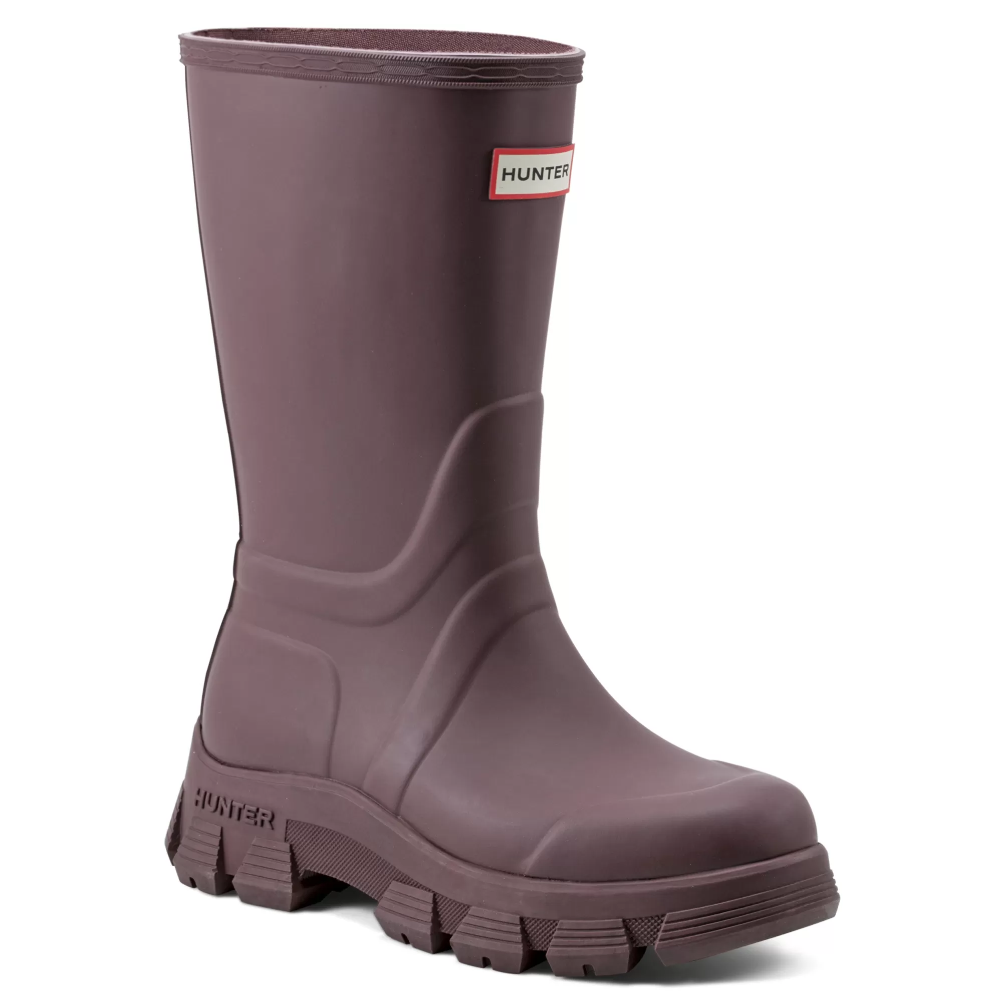 Hunter Women's Micah Lug Sole Waterproof Rain Boots DarkRed Best