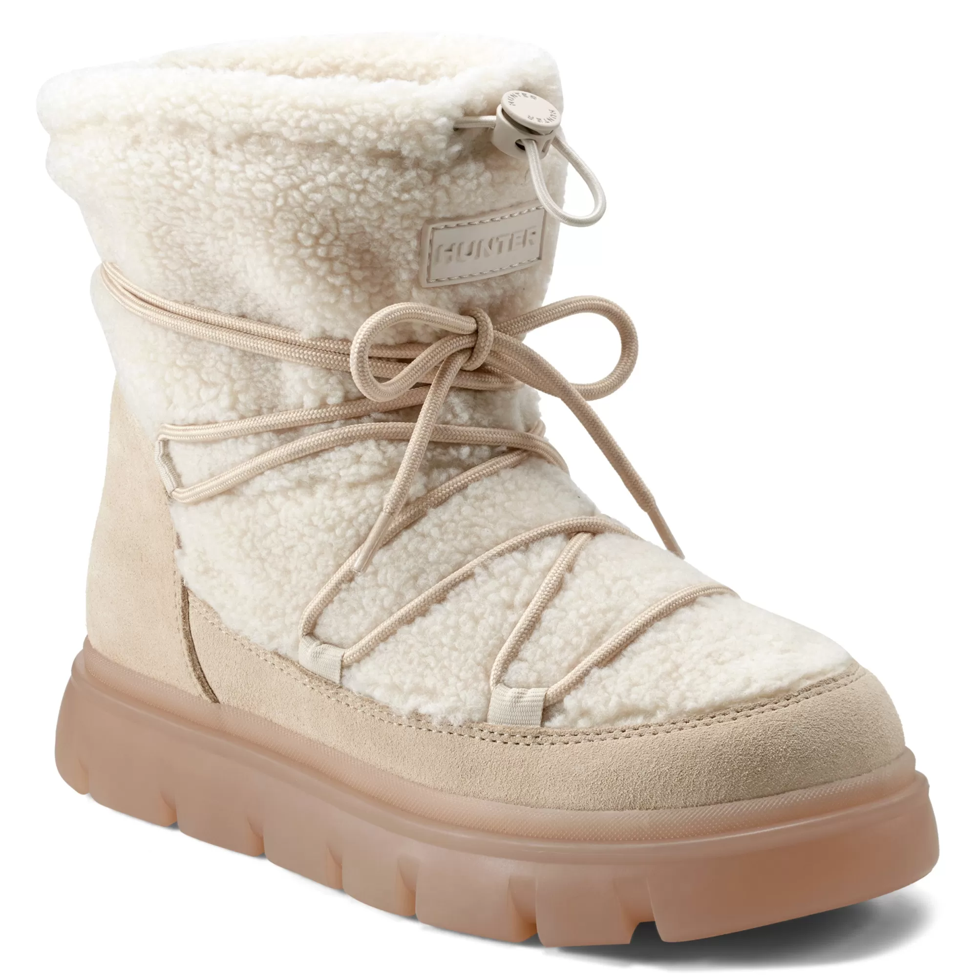 Hunter Women's Misty Lug Sole Insulated Waterproof Snow Booties LightNatural Hot