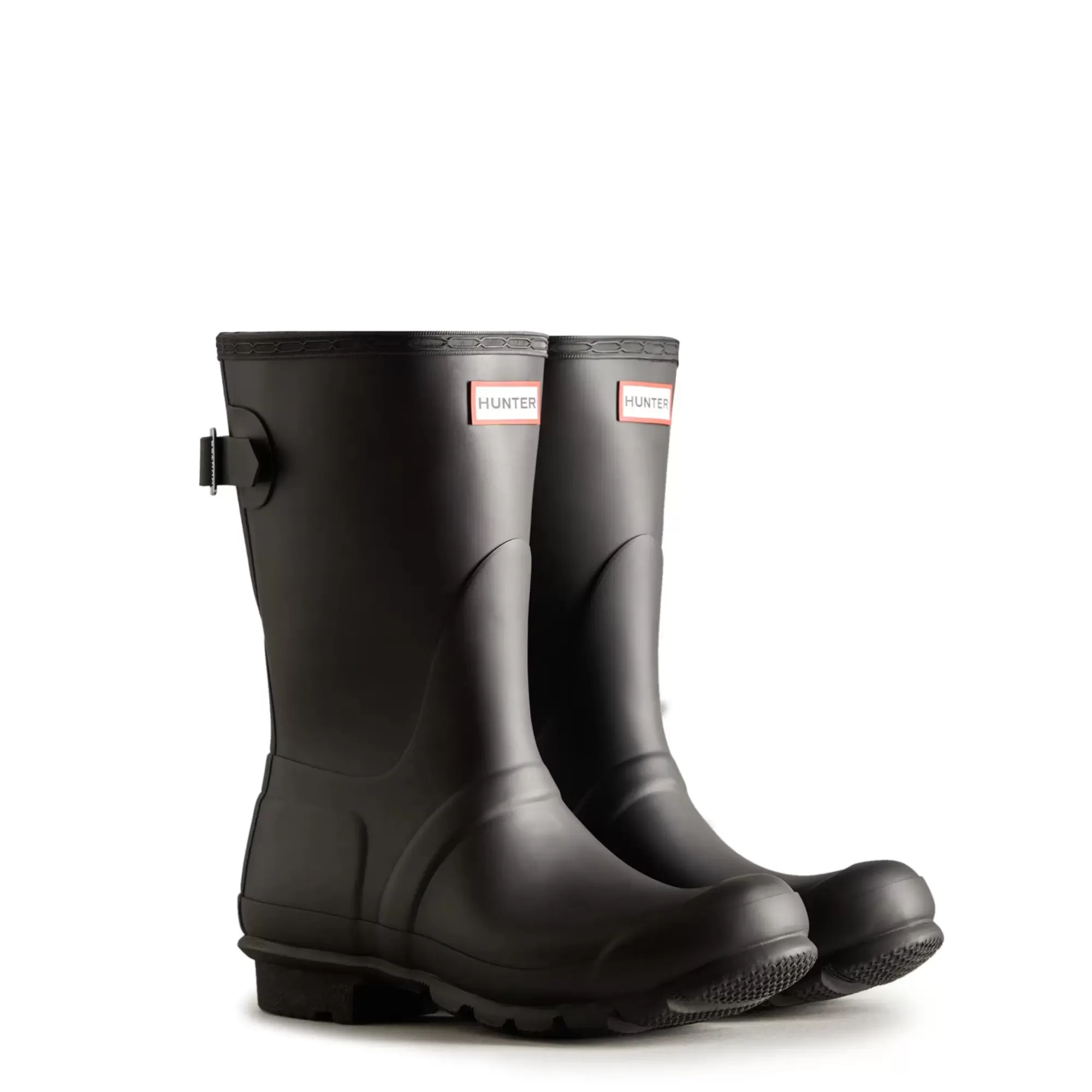 Hunter Women's Original Back Adjustable Short Rain Boots Black Outlet