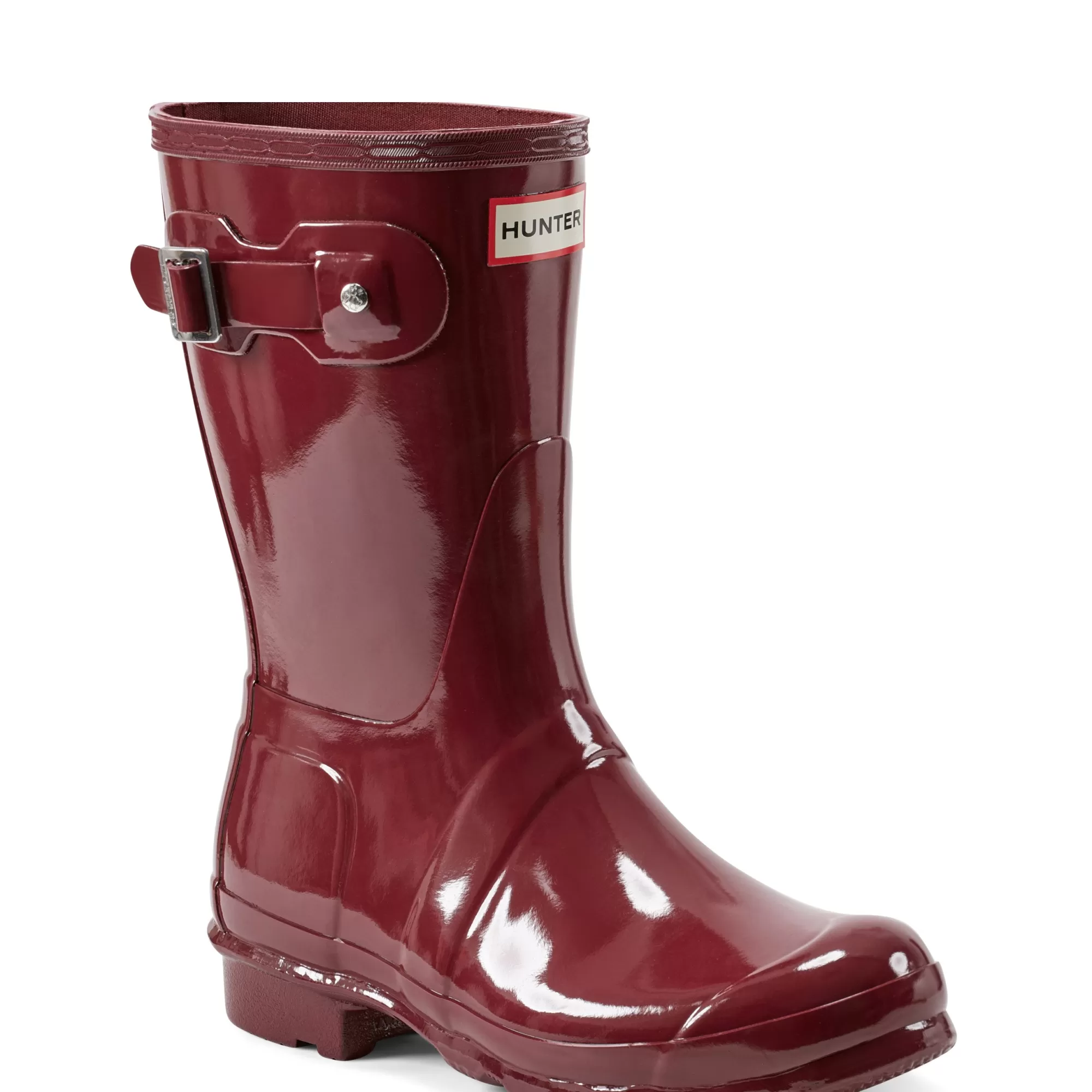 Hunter Women's Original Short Gloss Rain Boots DarkRed Online