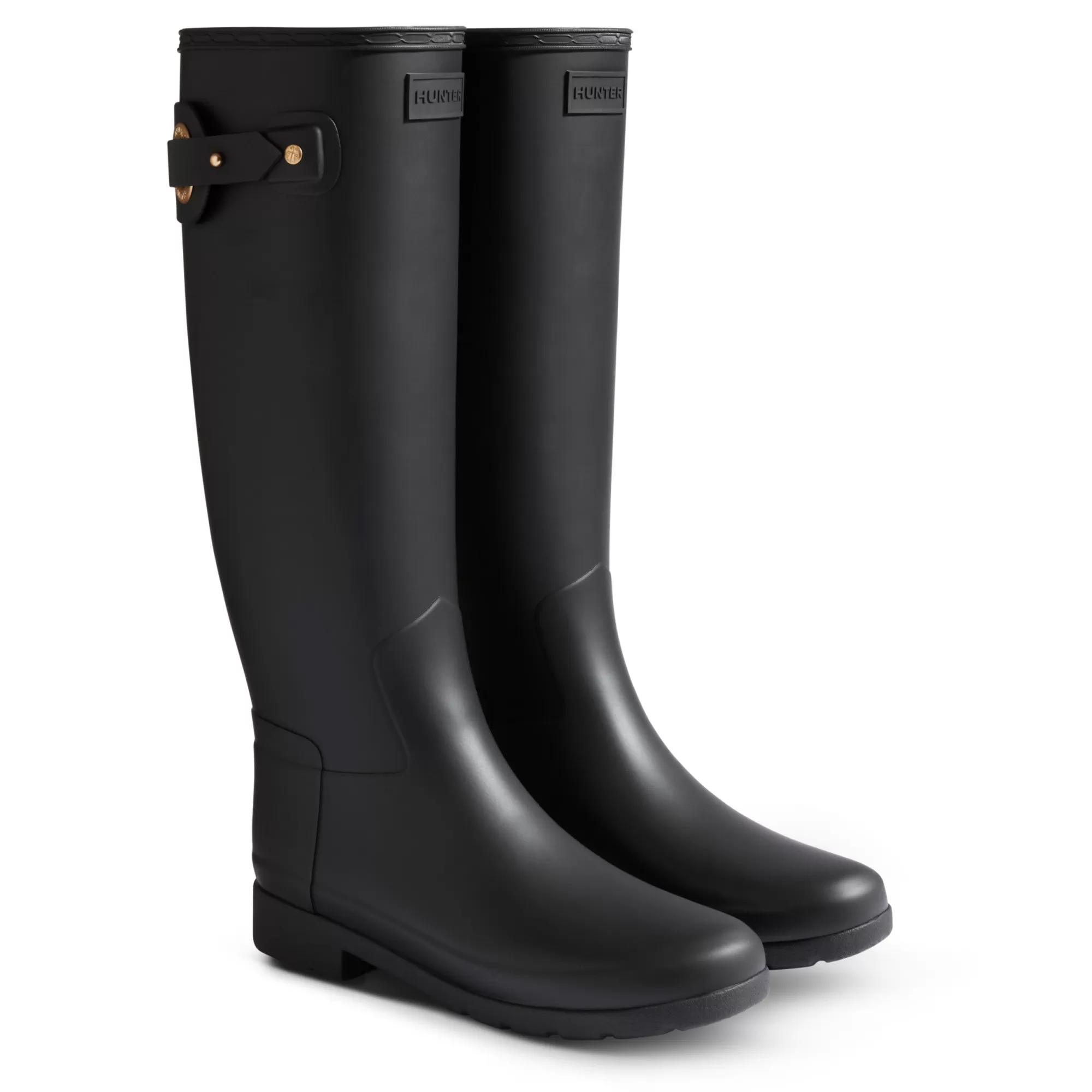 Hunter Women's Refined Tall Rain Boots Black Shop